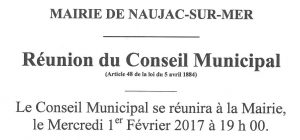 conseil du 1er février 2017