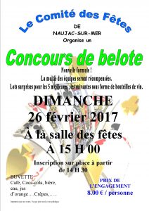 affiche belote 26 février 2017