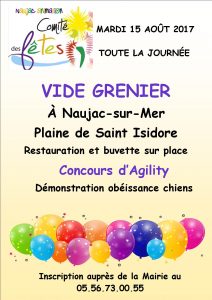 affiche vide grenier 15 aout 2017